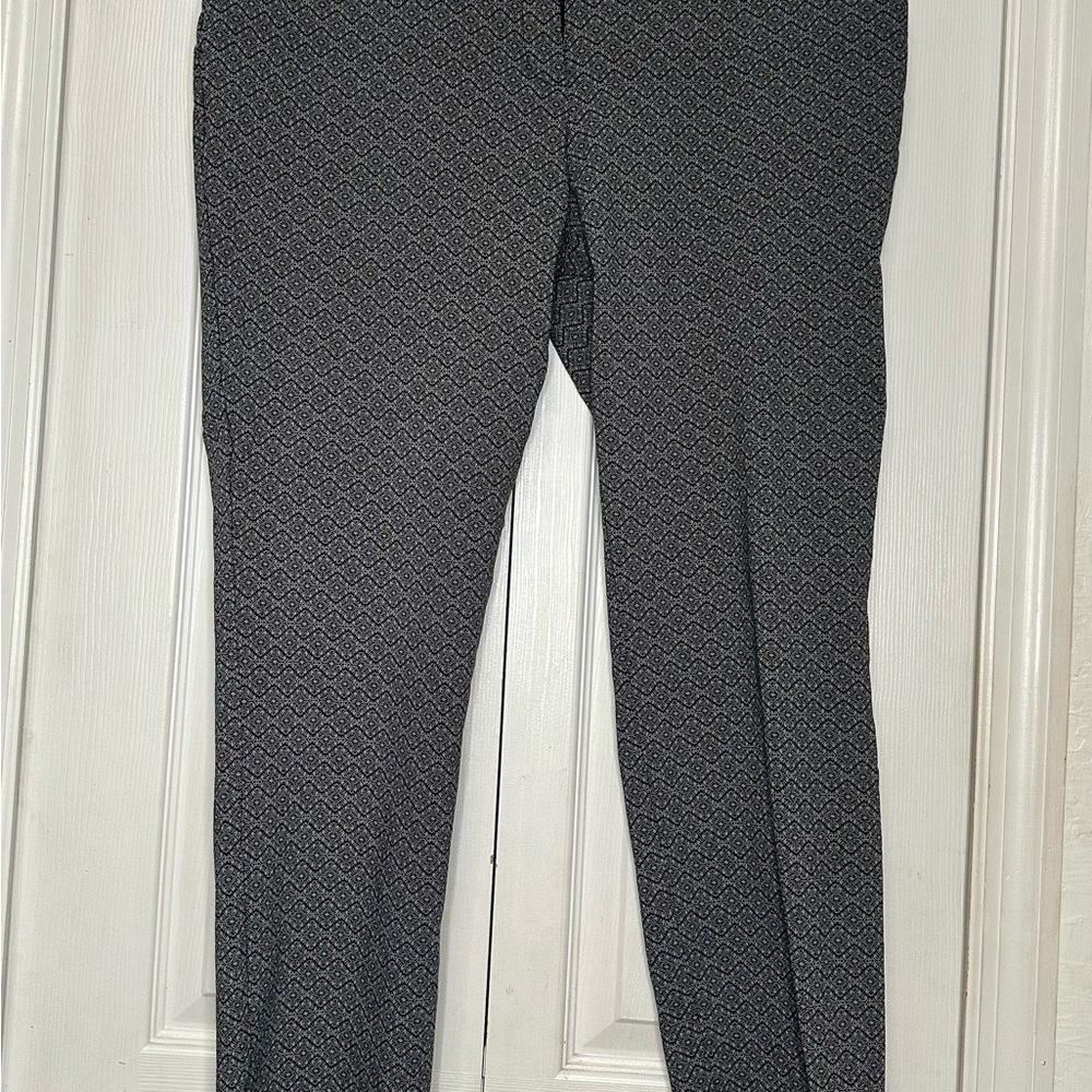 Mario Serrani Black and Gray Patterned Trousers